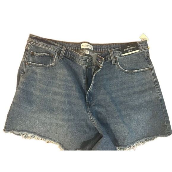 ABERCROMBIE AND FITCH High Rise Dad Short size 35 - Picture 2 of 3